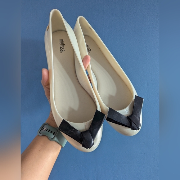 Melissa Shoes - NEW Melissa Space Love Ballet Flat White Sparkly/Pearl-Black